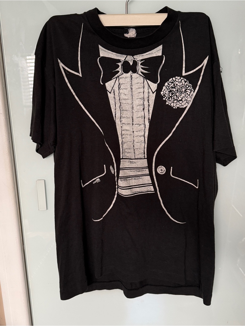 Black Graphic Tuxedo Short Sleeve Tee